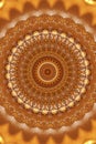 abstract ancient ornament in brown, mandala, kaleidoscope