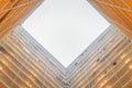 Abstract angle of the building exterior of public housing in Hong Kong Royalty Free Stock Photo