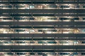 Abstract angle of exterior of Public Housing in Hong Kong, night view Royalty Free Stock Photo