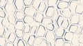 Abstract angular hexagons form seamless, edgy, and sharp tiling pattern with textured, modern aesthetic in neutral tones, creating