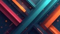 Abstract angular shapes overlap creating dynamic geometric background. Colorful intersecting lines and glowing sparks add depth Royalty Free Stock Photo