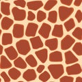 Abstract animal giraffe fur seamless pattern. Royalty Free Stock Photo