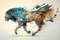 an abstract animal . a lion wallpaper Generative AI