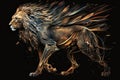 an abstract animal . a lion wallpaper Generative AI