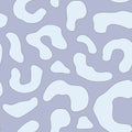 Abstract animal seamless pattern, blots on blue Royalty Free Stock Photo