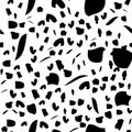 Abstract animal skin leopard seamless pattern design. Stylized leopard print wallpaper. Royalty Free Stock Photo