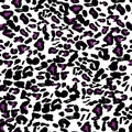 Abstract animal skin leopard seamless pattern design. Stylized leopard print wallpaper. Royalty Free Stock Photo