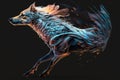 an abstract animal . wolf wallpaper Generative AI