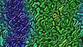 Animated twinking stained background seamless loop video - slime alien skin effect - green color with rainbow full spectrum gradie