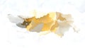 Animated twinking stained background seamless loop video - watercolor splotch effect - gold yellow ochre gray white color