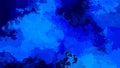 Abstract animated twinkling stained background full HD seamless loop video - watercolor splotch liquid effect - color royal blue