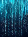 abstract animation of binary code cascading down like digital rain