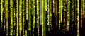 abstract animation of binary code cascading down like digital rain