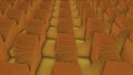 Abstract animation of multicolored cubic surface in motion. Animation. Geometric animation of cubes moving up
