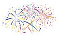 vector abstract anniversary bursting fireworks Royalty Free Stock Photo