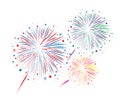 vector abstract anniversary bursting fireworks Royalty Free Stock Photo