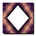 Abstract antique metallic copper picture frame. Royalty Free Stock Photo