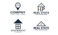 Logo Bundle Icon Pack Design For Real Estate Business set, Royal Place logo bundle, Apartment Sweet Home, icon designk gradient co Royalty Free Stock Photo