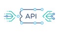 Abstract API Connectivity Icon with Data Flow Elements, vector design Generative AI Royalty Free Stock Photo