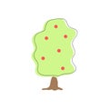 Abstract apple tree icon Royalty Free Stock Photo