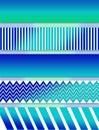 Abstract Aqua Blues Illustration in Layers