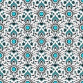 Abstract aqua floral shapes pattern Royalty Free Stock Photo