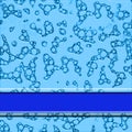 Abstract aquamarine background with cellular patterns and blue banner.