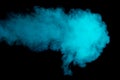 Abstract aquamarine smoke hookah.