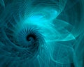 Abstract aquamarine spiral