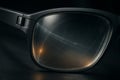 Abstract AR Smart Glasses Lens Macro With Subtle Augmented Light Reflections Royalty Free Stock Photo