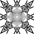 Abstract Arabesque hexa developement hive Perspective Design black on transparent