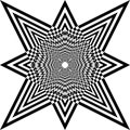 Abstract Arabesque hexa developement stellar game Perspective Design black on transparent