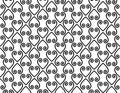 Abstract arabesque seamless pattern with love heart shape ornament. Abstract ornamental floral asian texture. Artistic diagonal