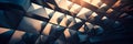 abstract architectural shadows creating geometric patterns and forms, adding a sense of modernity and complexity. Royalty Free Stock Photo