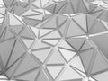 Abstract architectural white triangle low poly background
