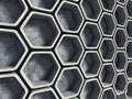 Abstract Architecture Background. Concrete Hexagon Wall Royalty Free Stock Photo