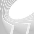 Abstract Architecture Background. White Circular Tunnel Building Royalty Free Stock Photo