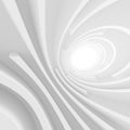 Abstract Architecture Background. White Circular Tunnel Building Royalty Free Stock Photo