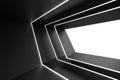 Abstract Architecture Design. Black Futuristic Interior Background Royalty Free Stock Photo