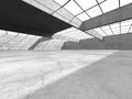 Abstract architecture interior background. Empty concrete room Royalty Free Stock Photo