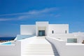 Abstract Architecture modern design. White contemporary and minimalist architecture building with empty interior, empty floor area