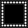 Abstract argyle framework. Diamond shape, Harlequin, pattern on black background. Vector illustration