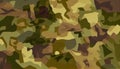 Abstract army camouflage wallpaper with green forest backdrop ,generative AI