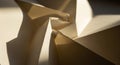 Abstract arrangement of folded paper creating Royalty Free Stock Photo