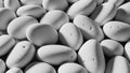 Abstract Arrangement of Smooth White Oval Stones in Monochrome 20251228 132727 Royalty Free Stock Photo