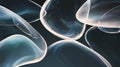Abstract arrangement of translucent bubbles creating a serene, modern aesthetic. Royalty Free Stock Photo