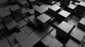 Abstract Array of Black Cubes in a Patterned Formation Royalty Free Stock Photo
