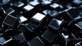 Abstract array of metallic cubes modern black background design Royalty Free Stock Photo