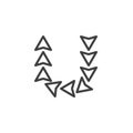 Abstract arrows direction line icon