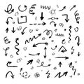 Abstract arrows and doodles Royalty Free Stock Photo